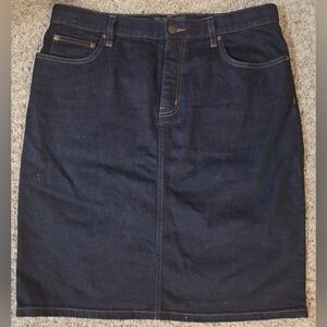 LRL Lauren Jeans Co. Ralph Lauren Denim Skirt Size 12 [NWOT]
